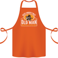 Guitar Never Underestimate an Old Man Cotton Apron 100% Organic Orange
