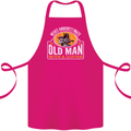 Guitar Never Underestimate an Old Man Cotton Apron 100% Organic Pink