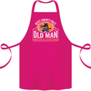 Guitar Never Underestimate an Old Man Cotton Apron 100% Organic Pink