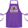 Guitar Never Underestimate an Old Man Cotton Apron 100% Organic Purple