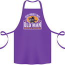 Guitar Never Underestimate an Old Man Cotton Apron 100% Organic Purple