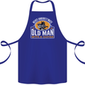 Guitar Never Underestimate an Old Man Cotton Apron 100% Organic Royal Blue