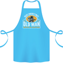 Guitar Never Underestimate an Old Man Cotton Apron 100% Organic Turquoise
