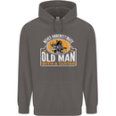 Guitar Never Underestimate an Old Man Mens 80% Cotton Hoodie Charcoal