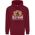 Guitar Never Underestimate an Old Man Mens 80% Cotton Hoodie Maroon