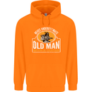 Guitar Never Underestimate an Old Man Mens 80% Cotton Hoodie Orange