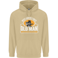 Guitar Never Underestimate an Old Man Mens 80% Cotton Hoodie Sand