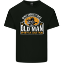 Guitar Never Underestimate an Old Man Mens Cotton T-Shirt Tee Top Black