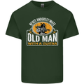Guitar Never Underestimate an Old Man Mens Cotton T-Shirt Tee Top Forest Green