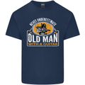 Guitar Never Underestimate an Old Man Mens Cotton T-Shirt Tee Top Navy Blue