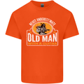 Guitar Never Underestimate an Old Man Mens Cotton T-Shirt Tee Top Orange
