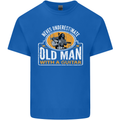 Guitar Never Underestimate an Old Man Mens Cotton T-Shirt Tee Top Royal Blue