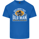 Guitar Never Underestimate an Old Man Mens Cotton T-Shirt Tee Top Royal Blue