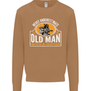 Guitar Never Underestimate an Old Man Mens Sweatshirt Jumper Caramel Latte