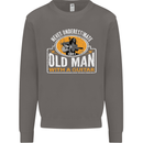 Guitar Never Underestimate an Old Man Mens Sweatshirt Jumper Charcoal