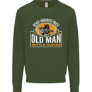 Guitar Never Underestimate an Old Man Mens Sweatshirt Jumper Forest Green