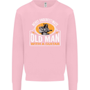 Guitar Never Underestimate an Old Man Mens Sweatshirt Jumper Light Pink