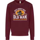 Guitar Never Underestimate an Old Man Mens Sweatshirt Jumper Maroon