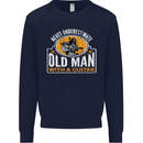 Guitar Never Underestimate an Old Man Mens Sweatshirt Jumper Navy Blue