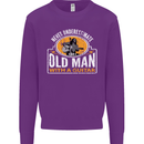 Guitar Never Underestimate an Old Man Mens Sweatshirt Jumper Purple