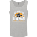 Guitar Never Underestimate an Old Man Mens Vest Tank Top Sports Grey