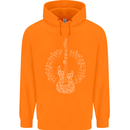 Guitar Notes Electirc Guitarist Player Rock Childrens Kids Hoodie Orange