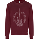 Guitar Notes Electirc Guitarist Player Rock Kids Sweatshirt Jumper Maroon