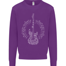 Guitar Notes Electirc Guitarist Player Rock Kids Sweatshirt Jumper Purple