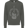 Guitar Notes Electirc Guitarist Player Rock Kids Sweatshirt Jumper Storm Grey