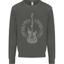 Guitar Notes Electirc Guitarist Player Rock Kids Sweatshirt Jumper Storm Grey