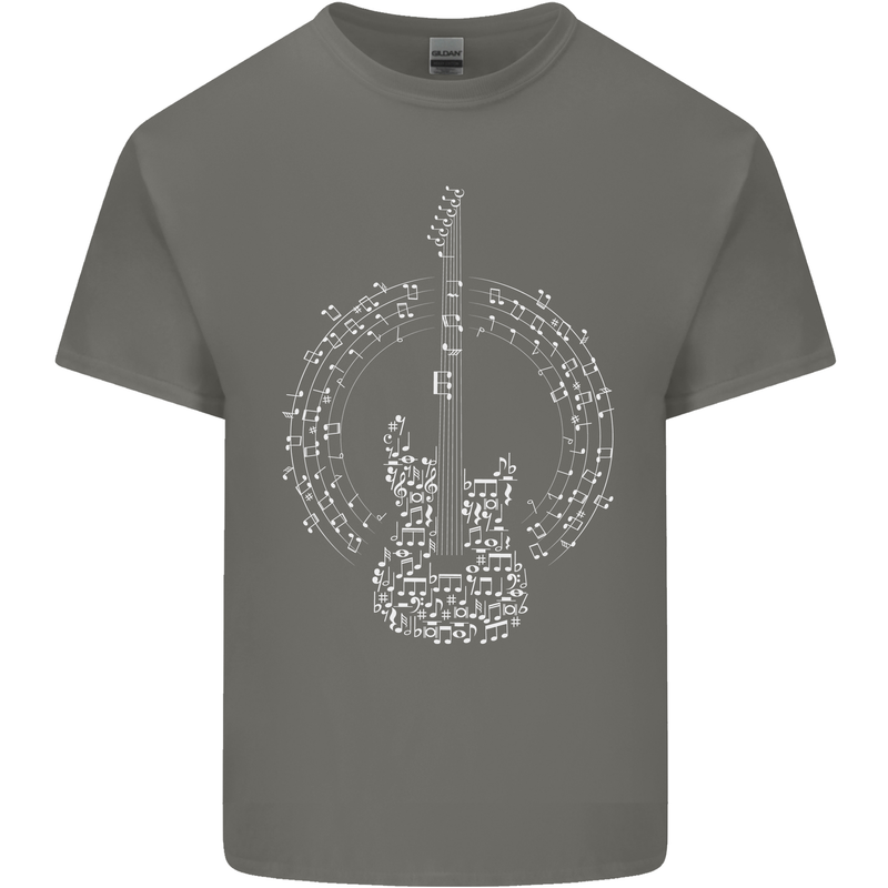 Guitar Notes Electirc Guitarist Player Rock Kids T-Shirt Childrens Charcoal