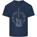 Guitar Notes Electirc Guitarist Player Rock Kids T-Shirt Childrens Navy Blue