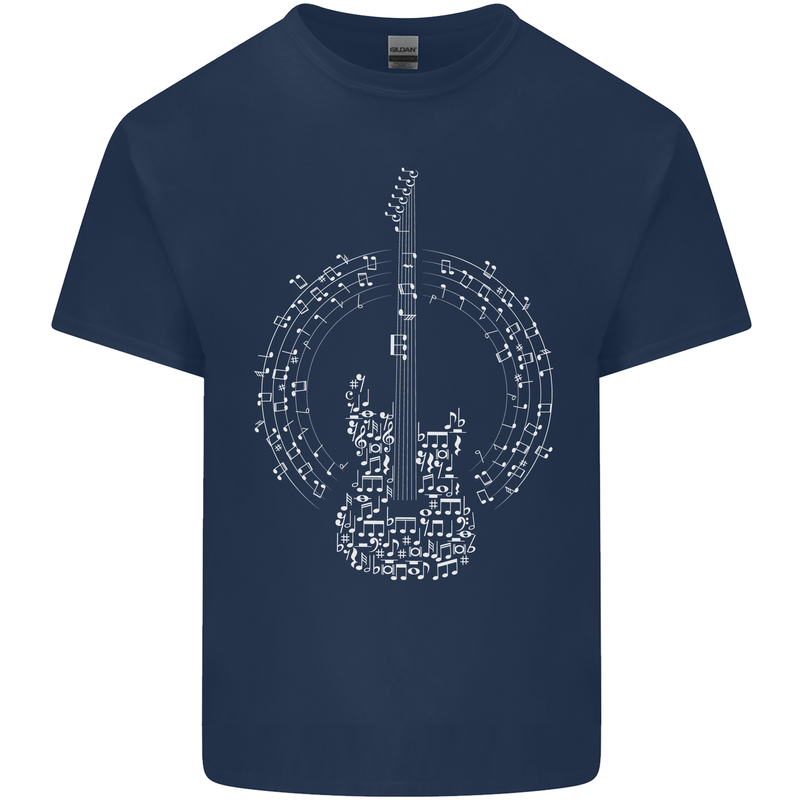 Guitar Notes Electirc Guitarist Player Rock Kids T-Shirt Childrens Navy Blue