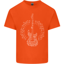 Guitar Notes Electirc Guitarist Player Rock Kids T-Shirt Childrens Orange