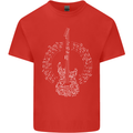 Guitar Notes Electirc Guitarist Player Rock Kids T-Shirt Childrens Red
