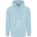 Guitar Notes Electirc Guitarist Player Rock Mens 80% Cotton Hoodie Light Blue