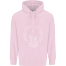Guitar Notes Electirc Guitarist Player Rock Mens 80% Cotton Hoodie Light Pink