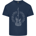 Guitar Notes Electirc Guitarist Player Rock Mens Cotton T-Shirt Tee Top Navy Blue