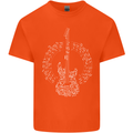 Guitar Notes Electirc Guitarist Player Rock Mens Cotton T-Shirt Tee Top Orange