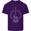 Guitar Notes Electirc Guitarist Player Rock Mens Cotton T-Shirt Tee Top Purple