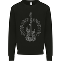 Guitar Notes Electirc Guitarist Player Rock Mens Sweatshirt Jumper Black