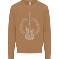 Guitar Notes Electirc Guitarist Player Rock Mens Sweatshirt Jumper Caramel Latte