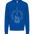 Guitar Notes Electirc Guitarist Player Rock Mens Sweatshirt Jumper Royal Blue