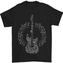 Guitar Notes Electirc Guitarist Player Rock Mens T-Shirt Cotton Gildan Black