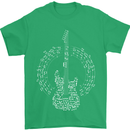 Guitar Notes Electirc Guitarist Player Rock Mens T-Shirt Cotton Gildan Irish Green