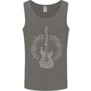 Guitar Notes Electirc Guitarist Player Rock Mens Vest Tank Top Charcoal