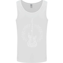 Guitar Notes Electirc Guitarist Player Rock Mens Vest Tank Top White
