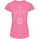 Guitar Notes Electirc Guitarist Player Rock Womens Petite Cut T-Shirt Azalea