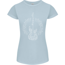 Guitar Notes Electirc Guitarist Player Rock Womens Petite Cut T-Shirt Light Blue