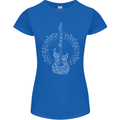 Guitar Notes Electirc Guitarist Player Rock Womens Petite Cut T-Shirt Royal Blue